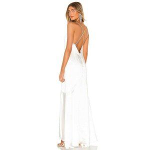 ELLIATT Aisle Satin Drape Neck Cross Back Dress